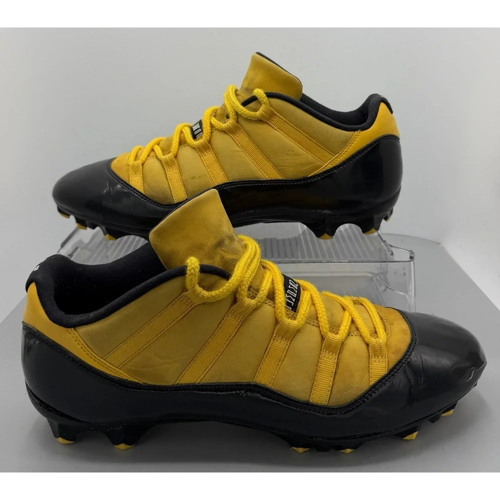 Nike Air Jordan 11 Retro Low TD Football Cleats Uni Gold Promo Sample Size 13.5
